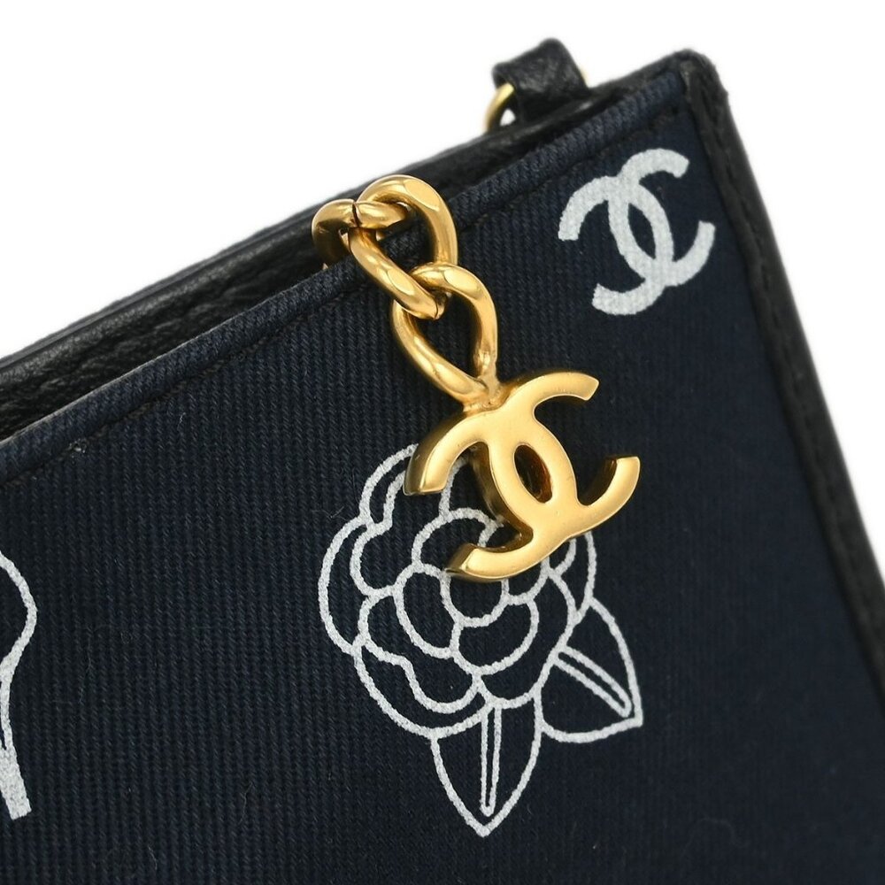Chanel Navy Canvas Icon Chain Handbag 115784 - Picture 5 of 9